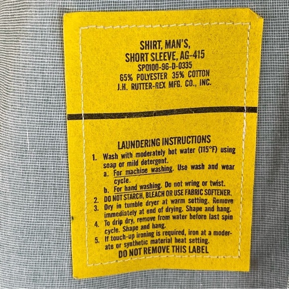 Mens 17 Shirt Light Green DSCP Garrison Collection AG-415 Short Sleeve Button Up - Picture 2 of 6